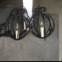 Wrought Iron Hanging Lamps