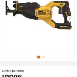 20-Volt MAX. XR Brushless Cordless Reciprocating Saw 