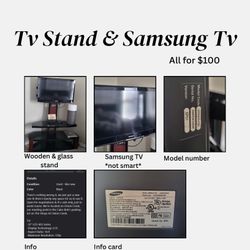 Tv Stand & Samsung Tv