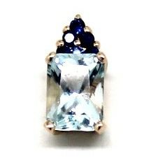 Ladies Aquamarine/Sapphire Pendant