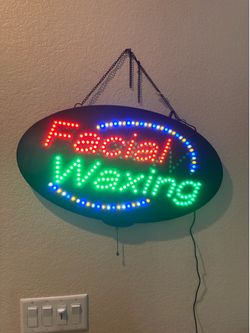 Animation & Flashing LED Sign - Facial Waxing