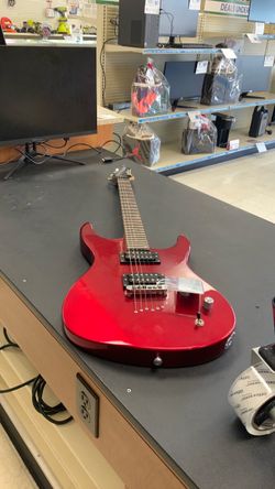 Red Electric Guitar with Dual Humbuckers