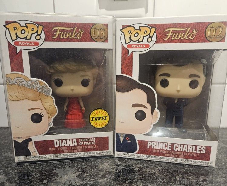 PRINCESS DIANA AND PRINCE CHARLES FUNKO EXCLUSIVE SET