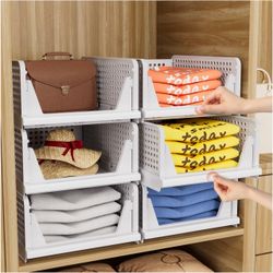 CTSNSLH 5 Pack Stackable Closet Organizers