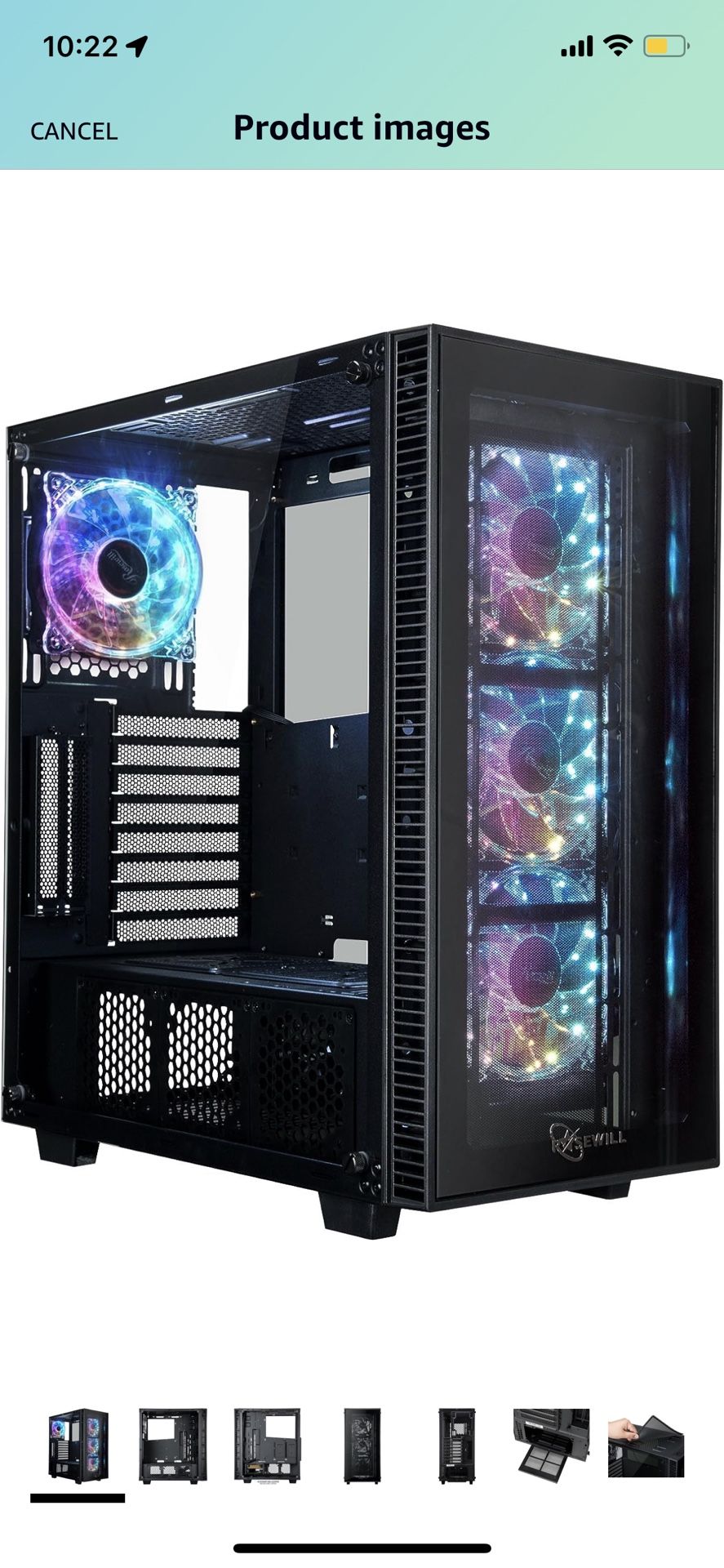 Rosewill Cullinan ATX Mid Tower Gaming PC Computer Case,