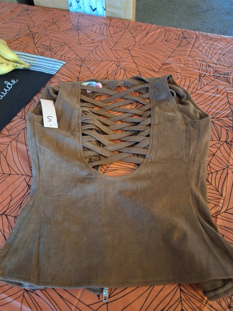 Suede Womens Vest