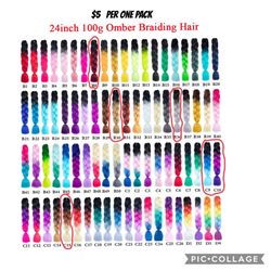 100% Synthetic braids xpression