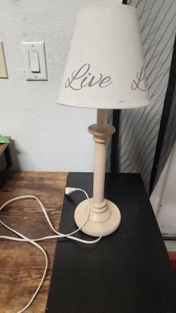 Slim Table Lamp with Script Shade