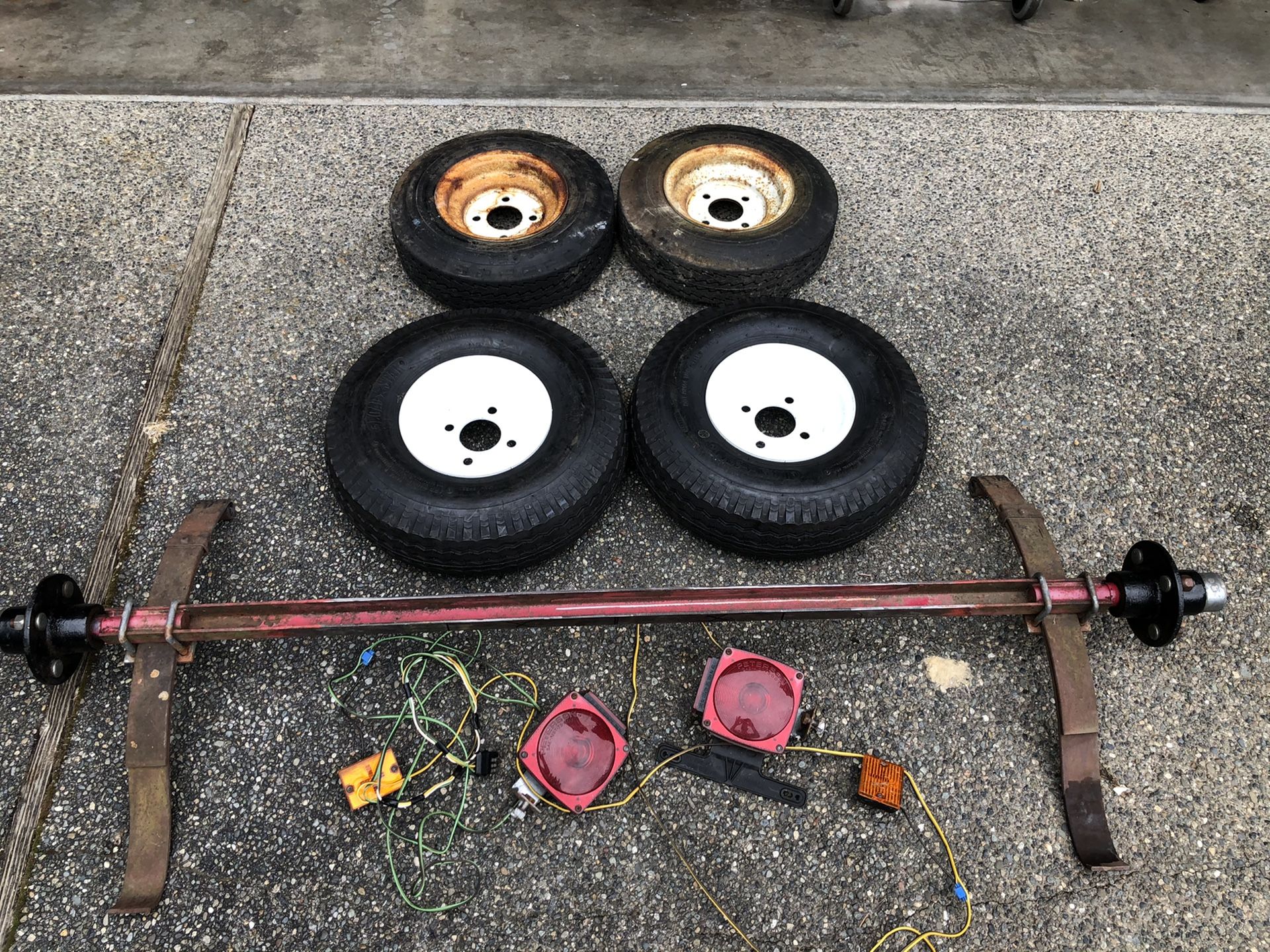 Trailer Axle, Tires and Lights