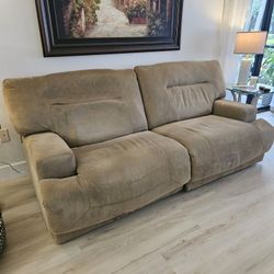 Electric Reclining Sofa & Matching Love Seat 
