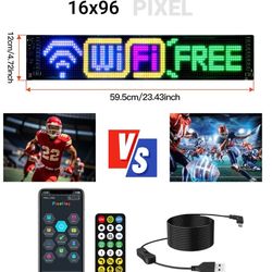 Car led panel programmable app plus remote  🔥