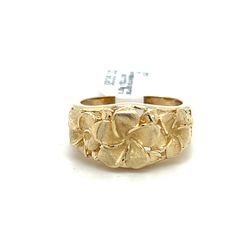 14kt Gold Island Flowers Ring Size 7 1/2 6.30grams 163823 1