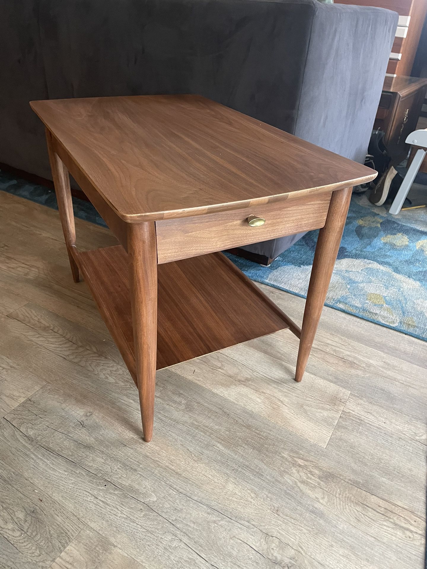 SPARKLING Mersman mid century end table - one drawer - one shelf - delivery available