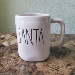 Rae Dunn Mug SANTA White Long Letters New w/out Tag 16 oz Rae Dunn Magenta Cup. Used only for display.