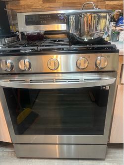 Lg ThinQ black stainless steel