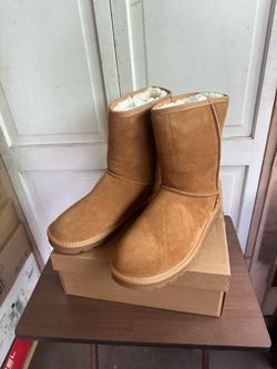Size 10 Bruno Marc Men's Winter Boots Cold Weather Outdoor Casual Warm Suede Faux Fur Lining FuzzyClassic Short Boots
