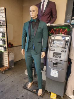 3PC HUNTER GREEN TUXEDO