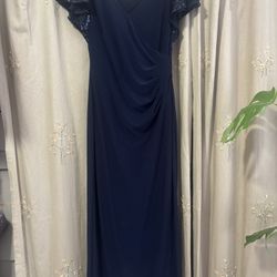 Navy Blue Formal Dress. 