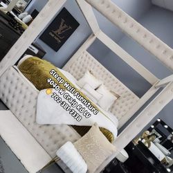 🙋‍♀️ Queen, King Canopy Bed Frame 👉Furniture Sectional, Bedrooms, Dining Table Sets Avail 