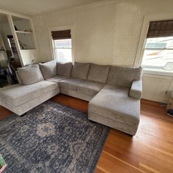 Ashley Furniture Cambri 2 Piece Sectional With Chaise. Grey Fabric (one Year Old)