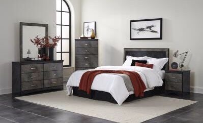 Black and grey very nice luxury bedroom suite set
