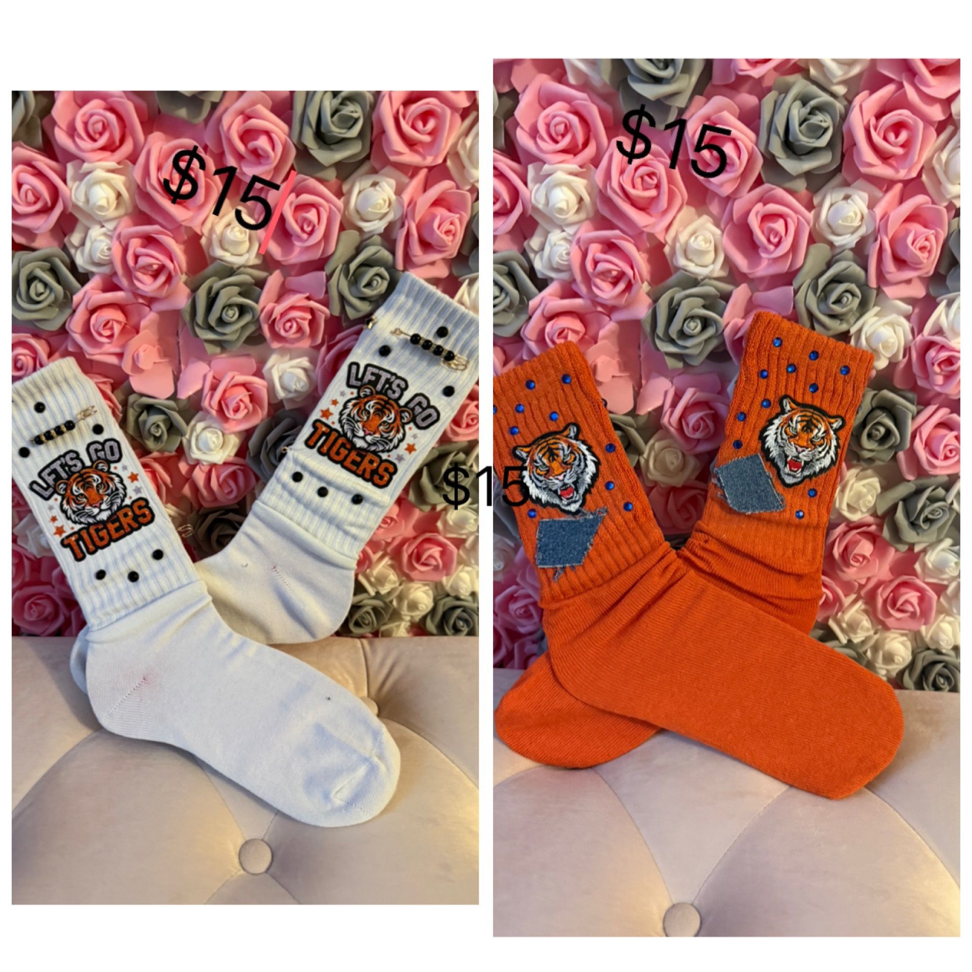 Socks “ Let’s Go Tigers” $15 a Pair