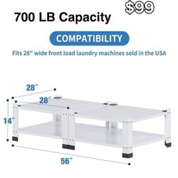 😀 2 Pack Washer and Dryer Pedestals Heavy Duty Laundry Pedestal, 28" Universal Fit Anti-Vibration Metal Washing Machine Stand Base, 700lbs Capacity, 