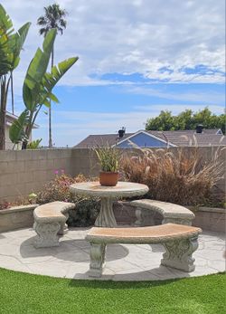 Concrete Table and Benches