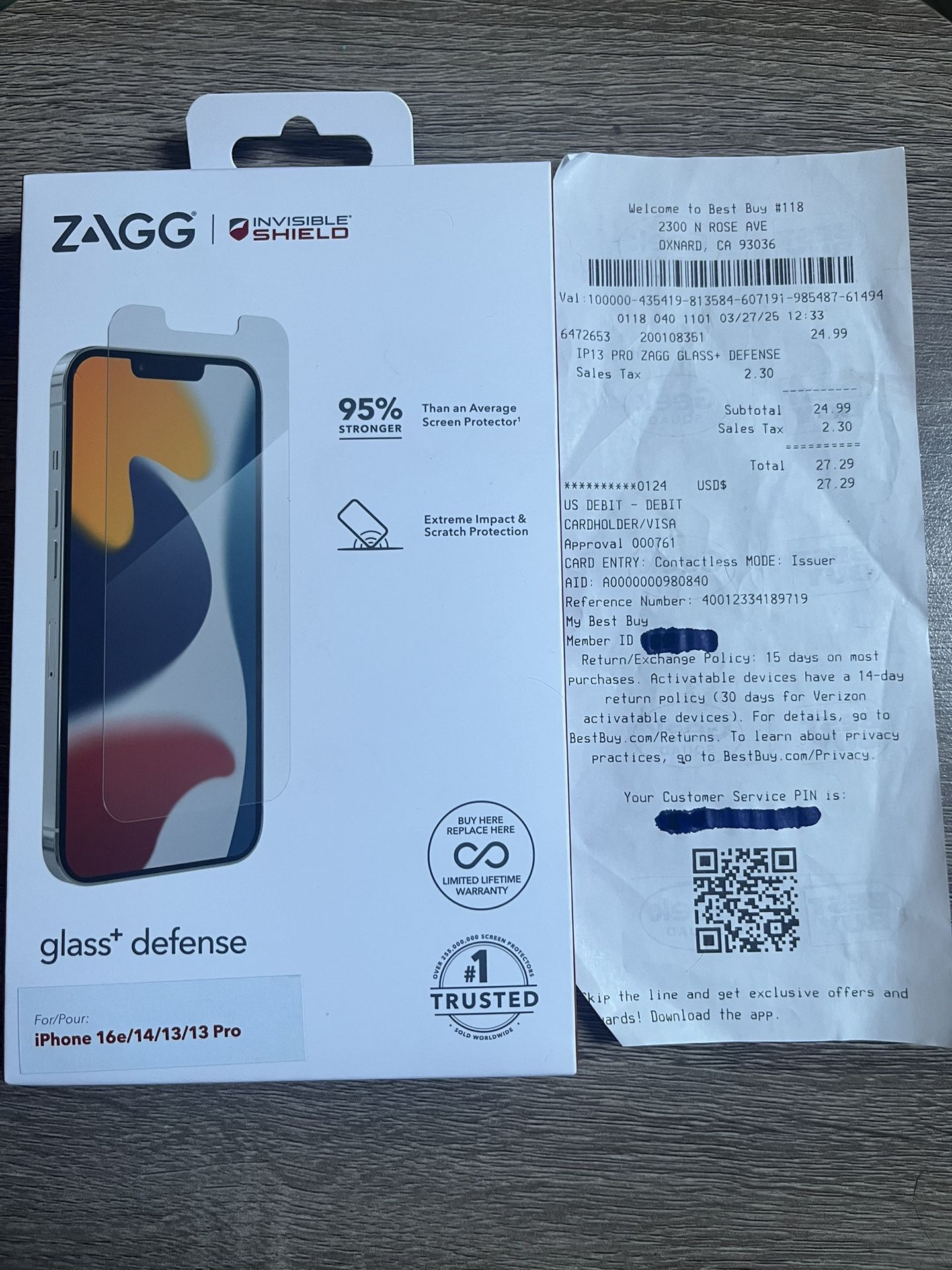 ZAGG invisible shield for iPhone 16e/14/13/13 Pro