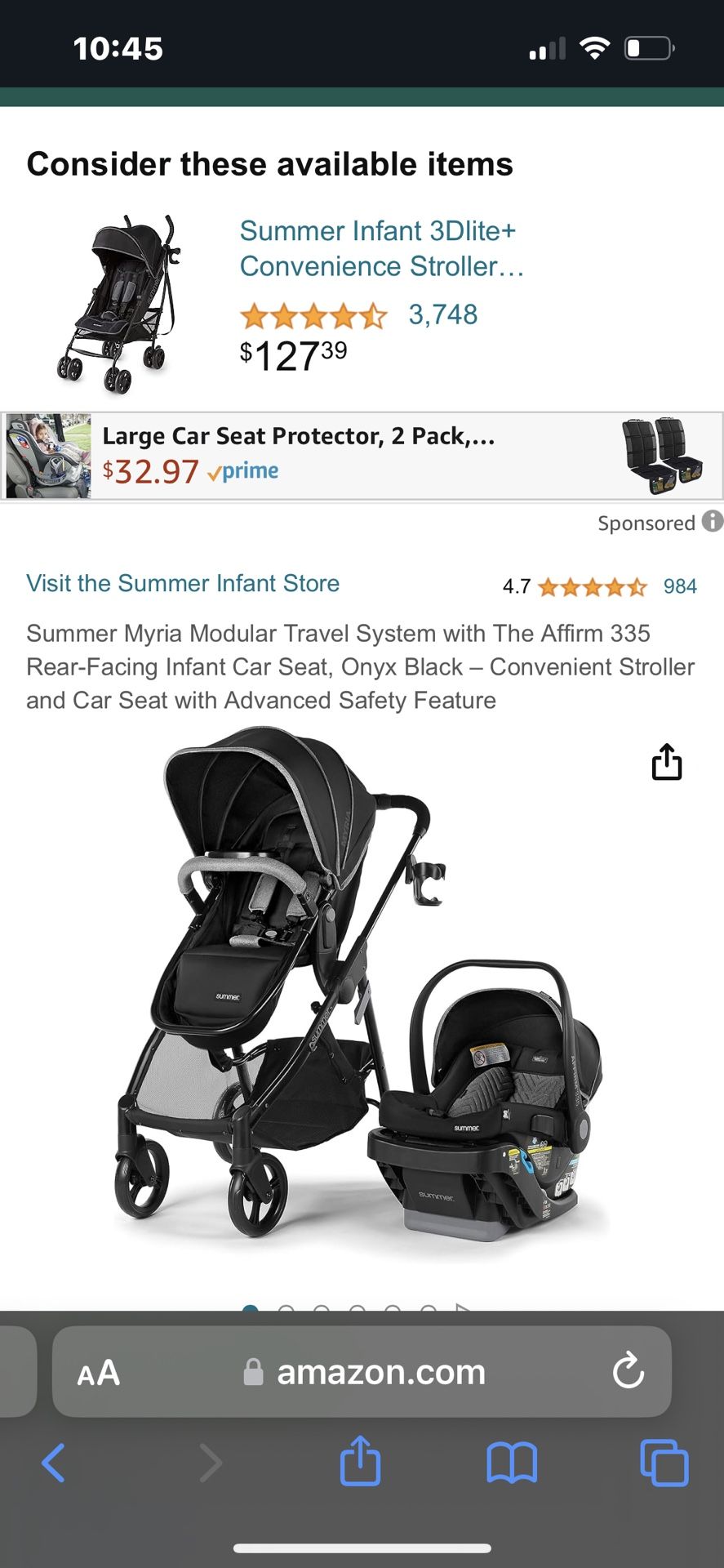 Myria Stroller With Infant Bassinet