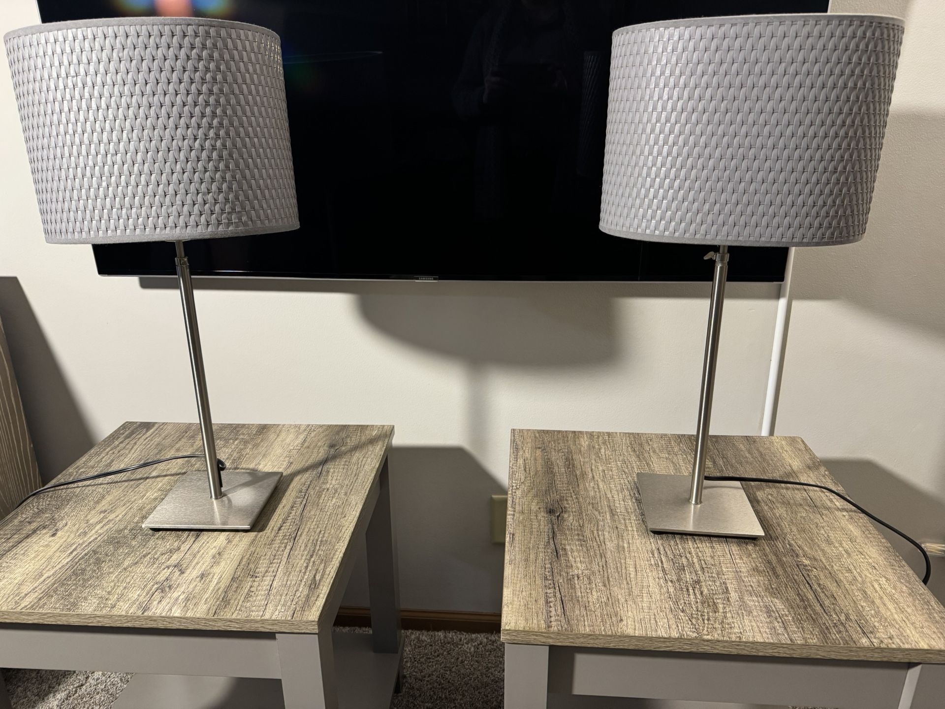 Pair of IKEA Intertek Modern Table Lamps Set Of Two