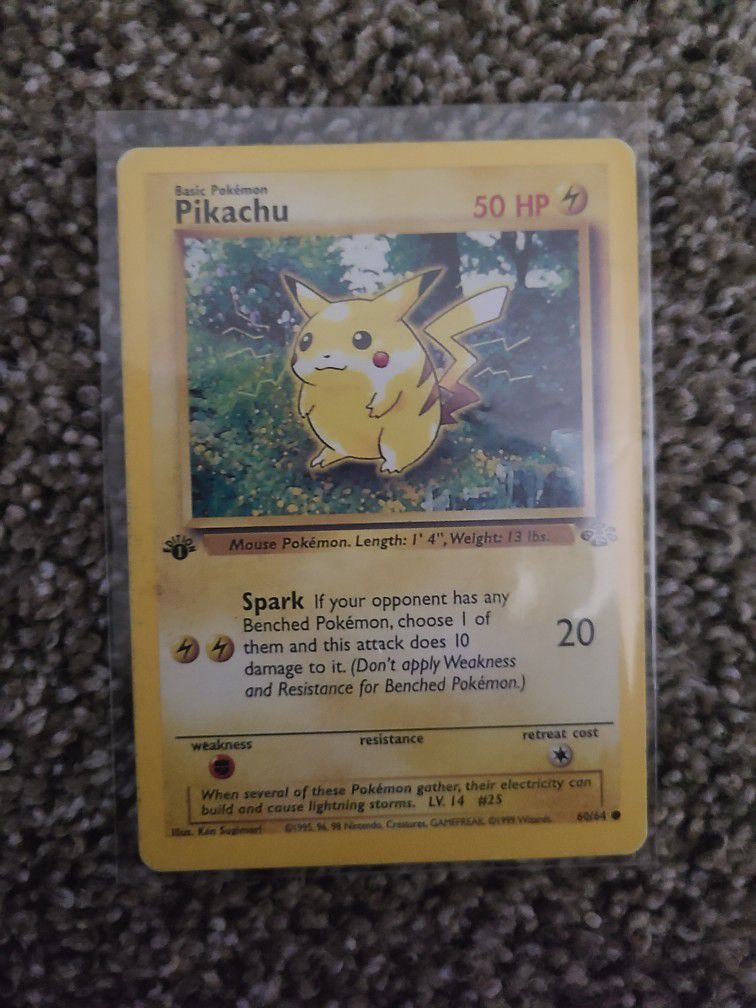 Jungle Pikachu Rare Vintage 1st Edition Used Pokemon Card