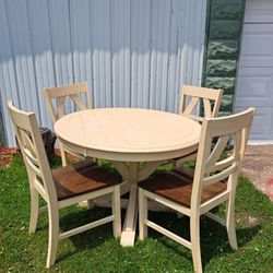 Simple Living Vintner Country Style Dining Set Riumd Table & 4 Matching Chairs. 