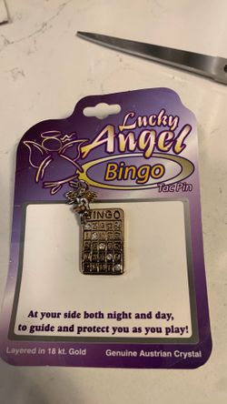 Lucky Angel Pin Genuine Austrian Crystal