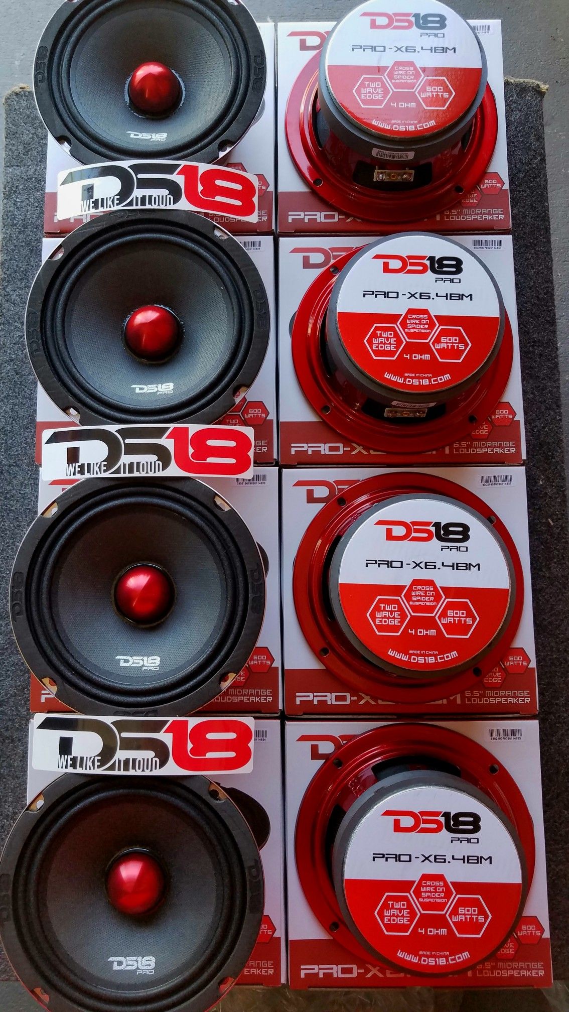 Ds18 Pro audio Loud voice midrange speakers 600 watts $29 Each (1)/Ds 18 Audio bocinas fuerte pa la voz $29 cada una (1)