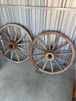 Antique Wagon wheels pair