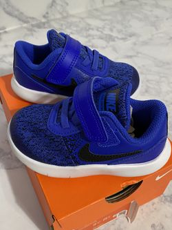Blue Nike Flex Contact Shoes Kids New
