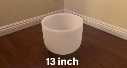 CRYSTAL SINGING BOWL NEW - 13 inch - C# note (432hz)