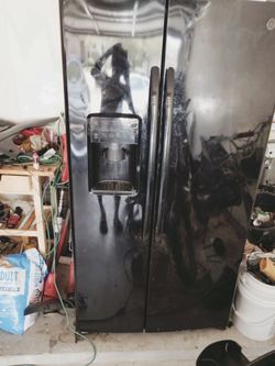 Black refrigerator