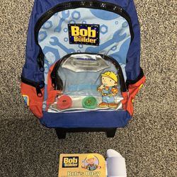Bob The Builder Rolling Backpack & Book