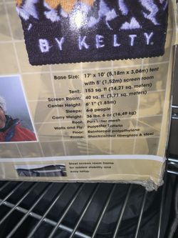 Three room family dome tent with screen room