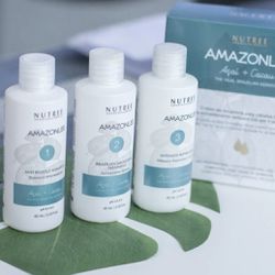 Nutree/Amazonliss Keratin Hair Treatment Straightening 2.03 Fl Oz 3 Step