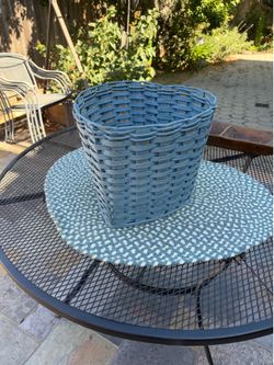 Heart shaped basket and rug