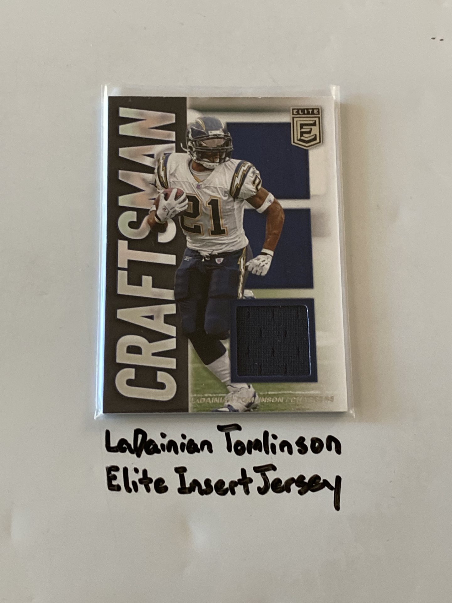 LaDainian Tomlinson San Diego Chargers Hall of Fame RB Donruss Short Print Insert Jersey Card.
