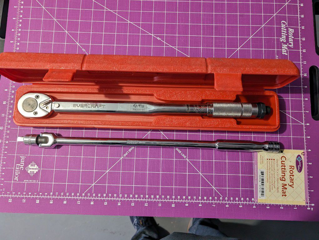 Evercraft Torque Wrench 3/8 Inch Incl Extension 