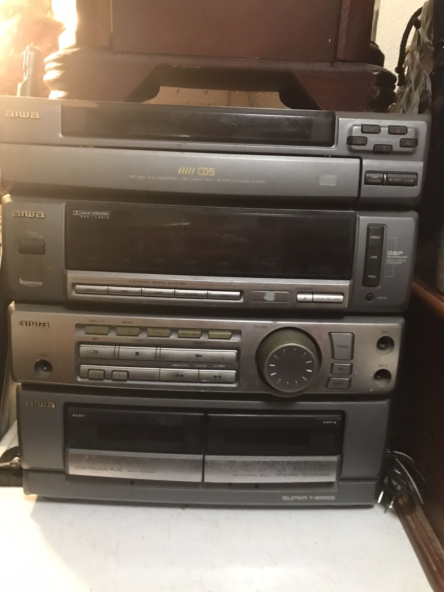 AIWA Stereo System NO SPEAKERS 