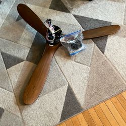 Wood Style fan With Light 