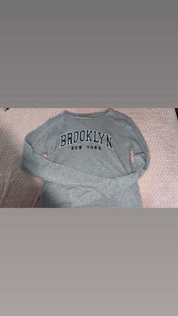 Brooklyn New York Gray Crewneck Sweatshirt