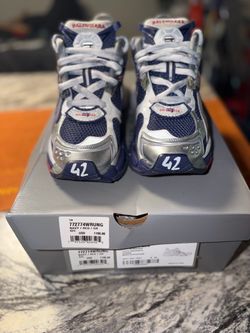 Balenciaga Runner Sneakers Navy Red Grey Size 42