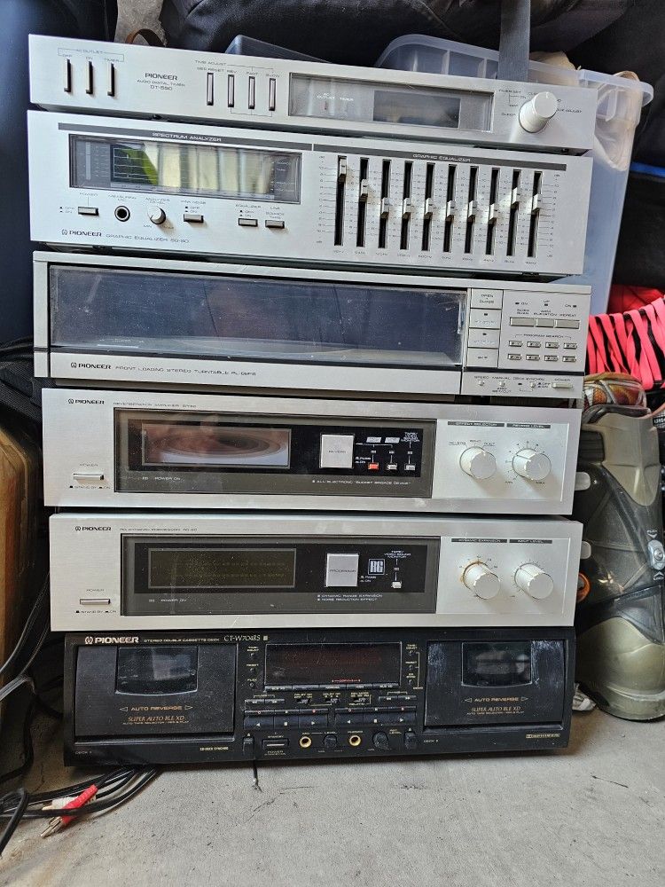 Stack Of 6 Vintage Pioneer Audio Components